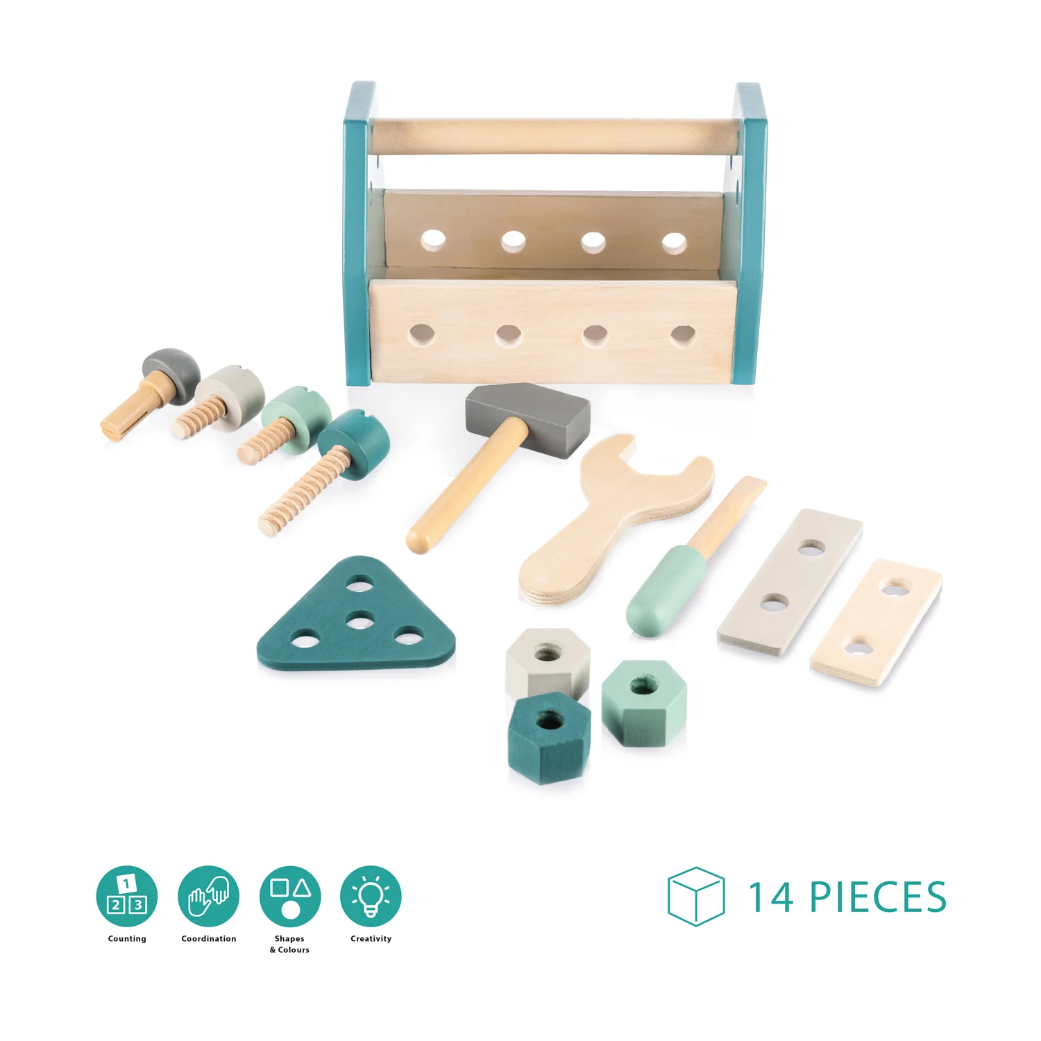Zopa Dřevěná sada nářadí v boxu, Blue 1