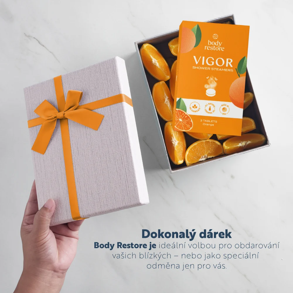 Body Restore Aromatické tablety do sprchy pomeranč 3 ks