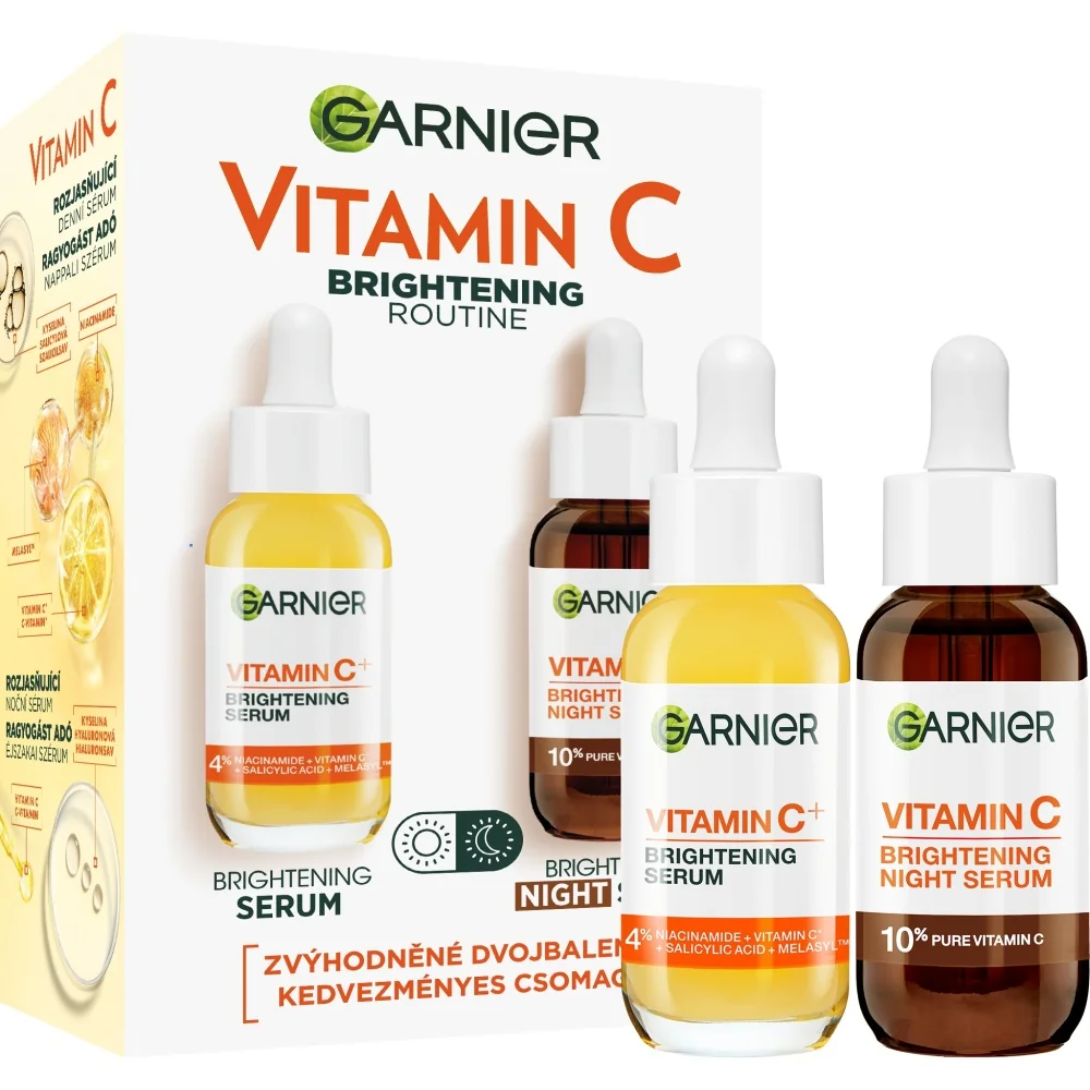 Garnier Vitamin C Brightening Routine denní + noční sérum 2x30 ml duopack