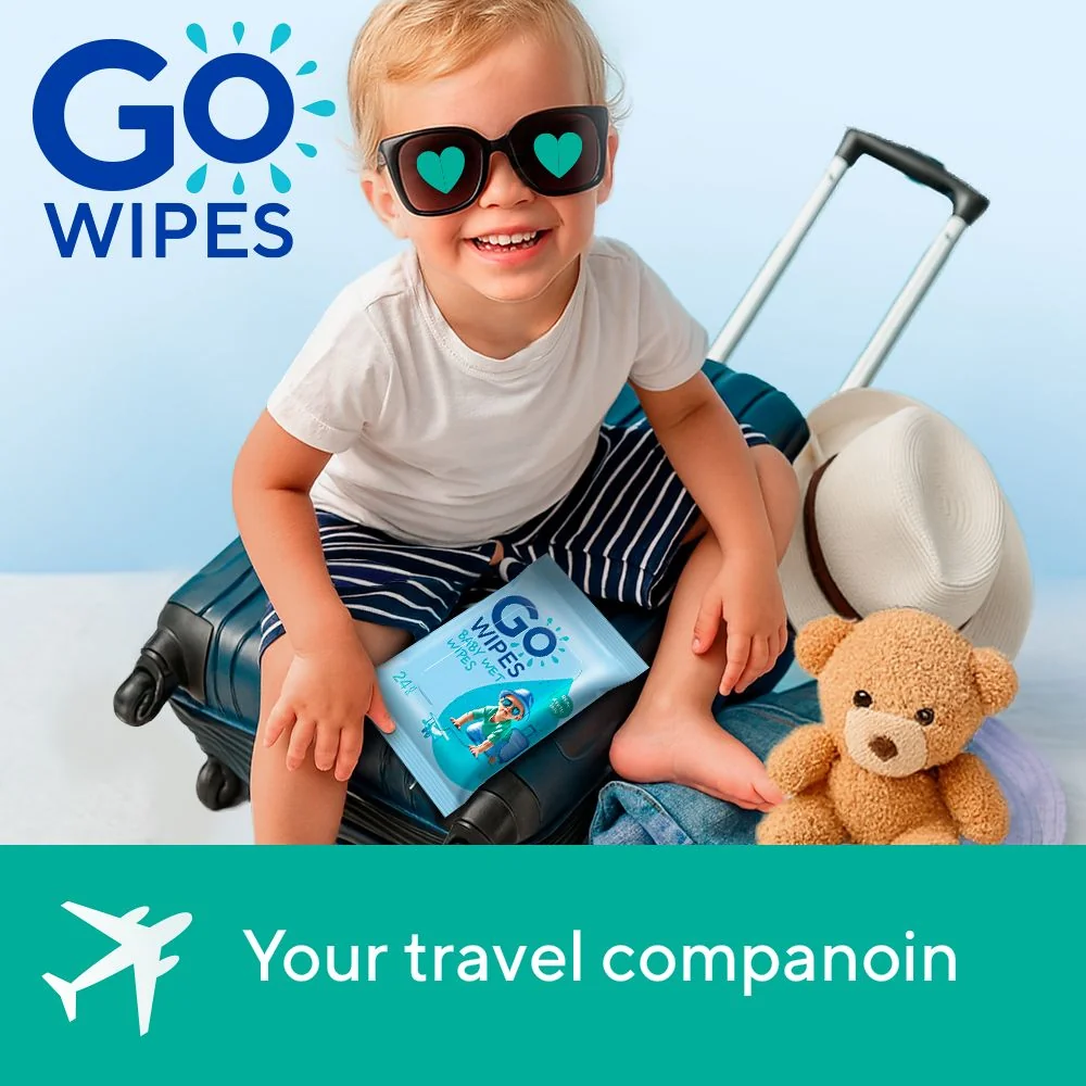 GoWipes Dětské vlhčené ubrousky na citlivou a atopickou pokožku Plastic Free 24 ks