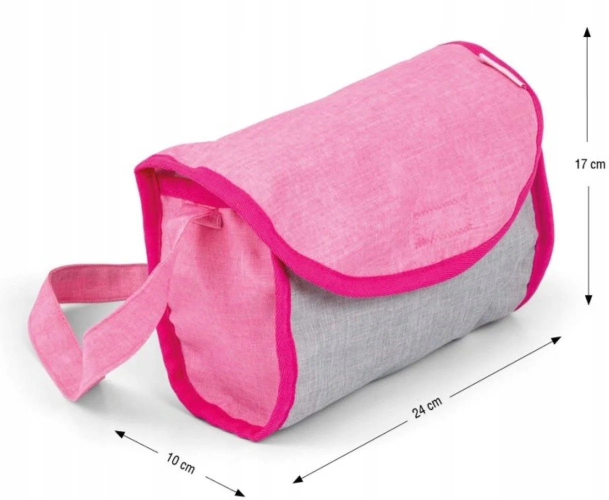 Milly Mally Sada pro panenky 5v1, postýlka, židlička a houpačka Elsa - šedá, růžová