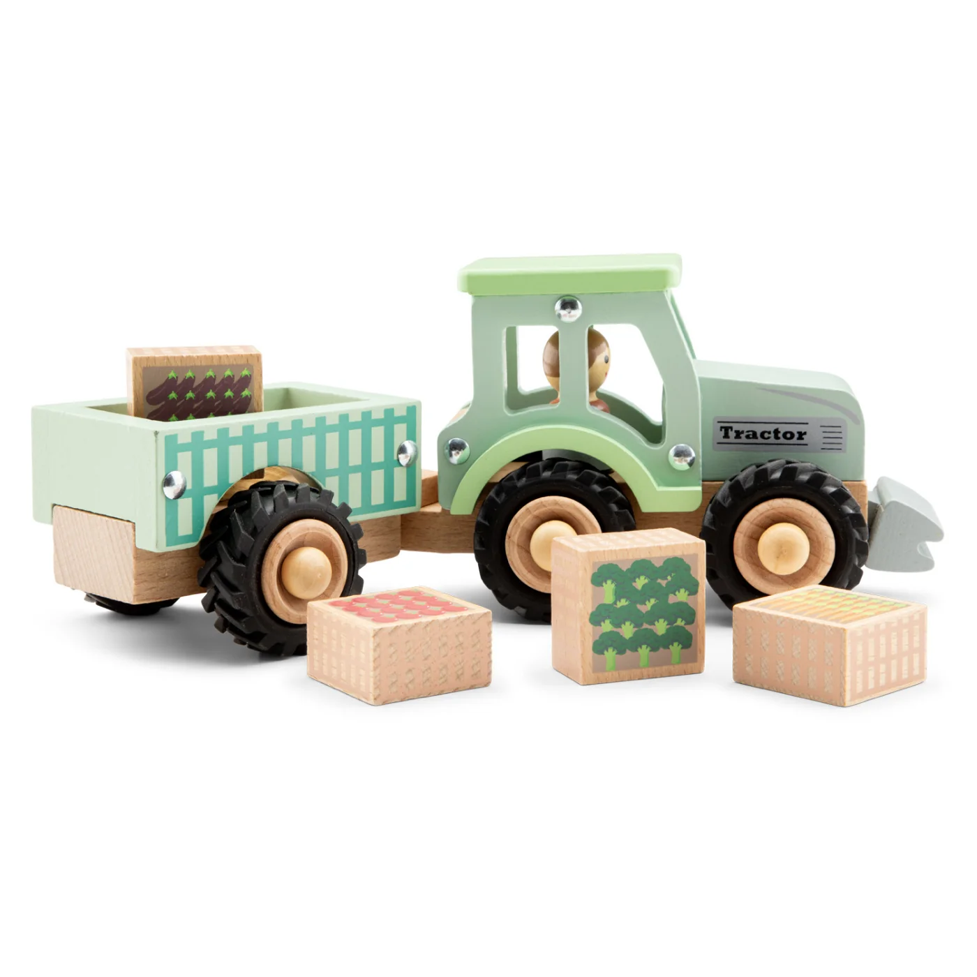 New Classic Toys Traktor s valníkem a nákladem