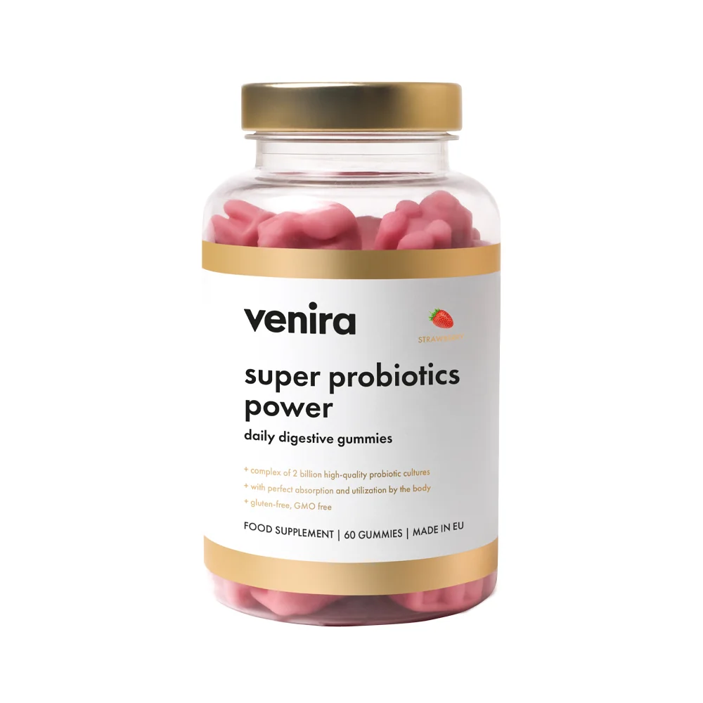 Venira Super probiotics power - daily digestive gummies jahoda 60 ks