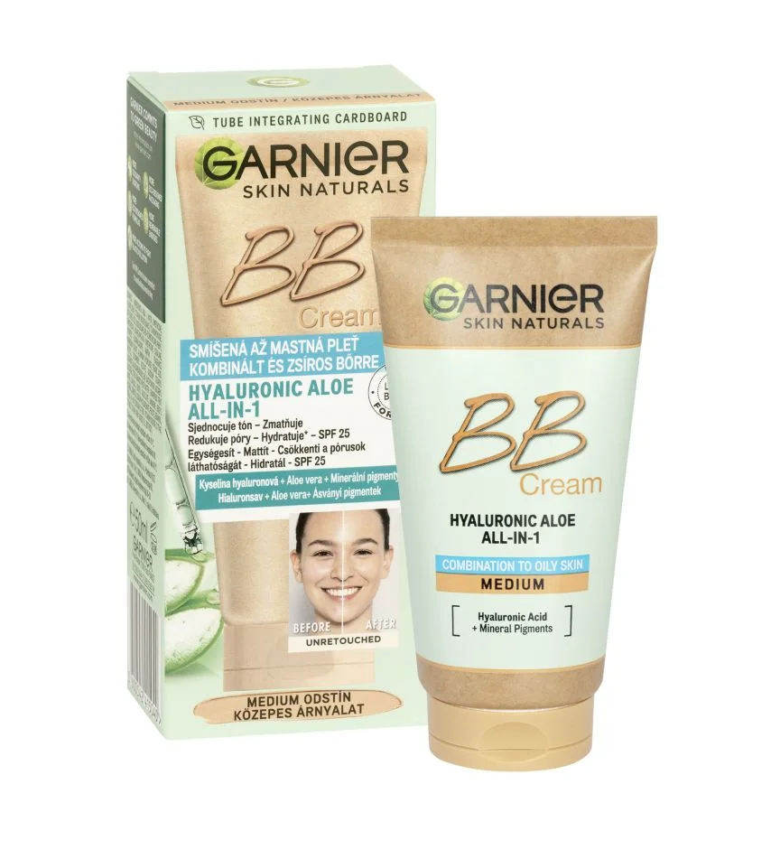 Garnier Hyaluronic Aloe BB krém All-in-1 Oil Free odstín medium 50 ml