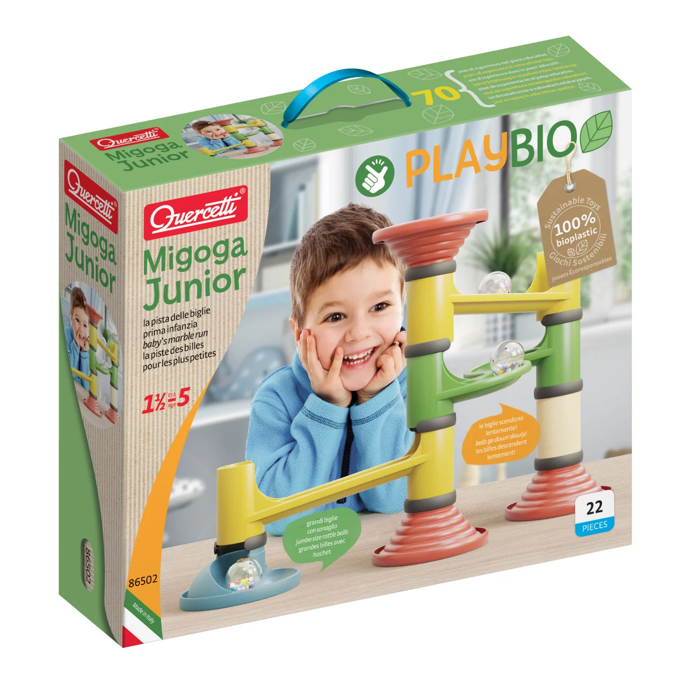 Quercetti PlayBio - Migoga Junior - velká kuličková dráha