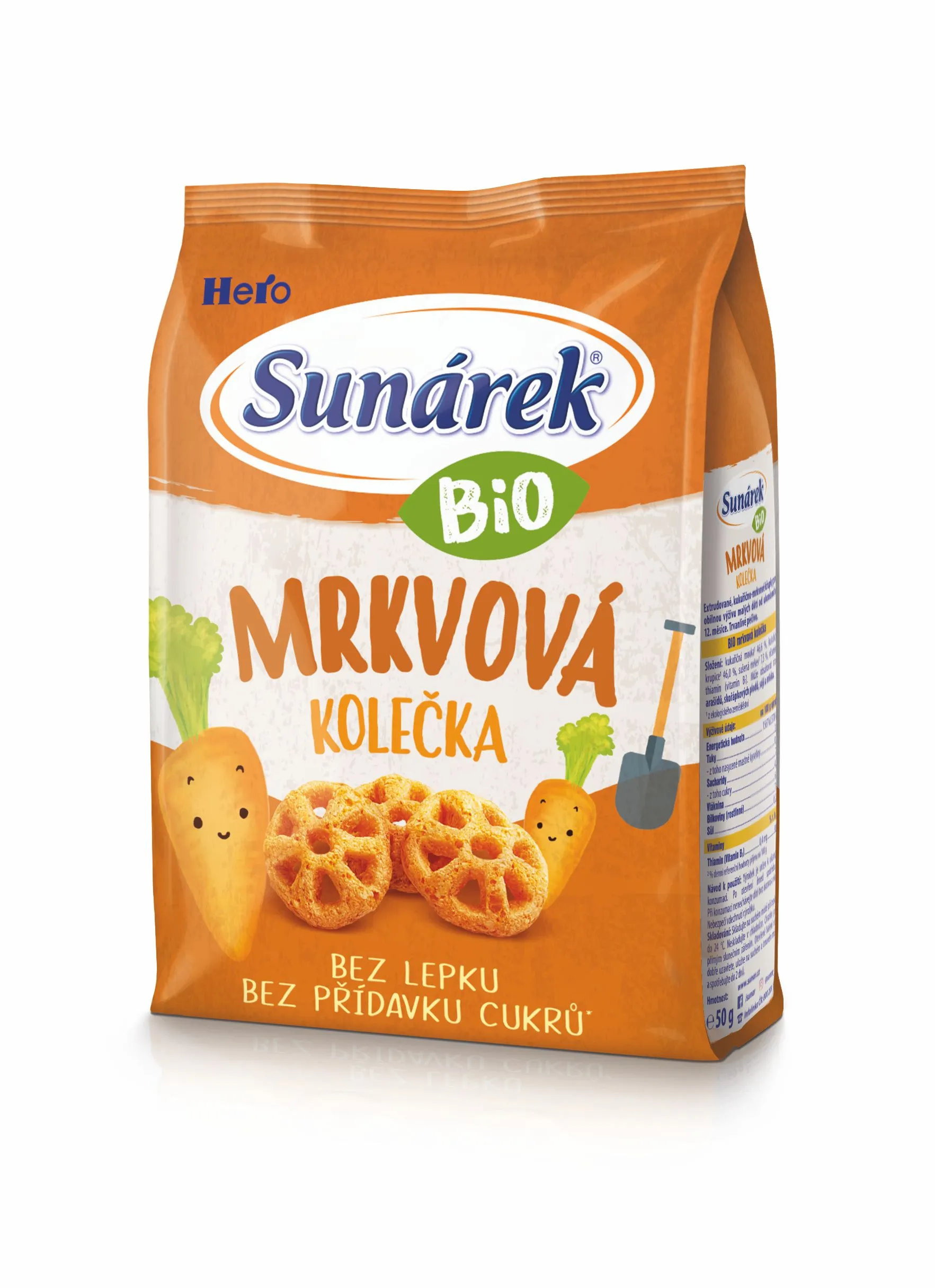 Sunárek Bio mrkvová kolečka křupky 50 g