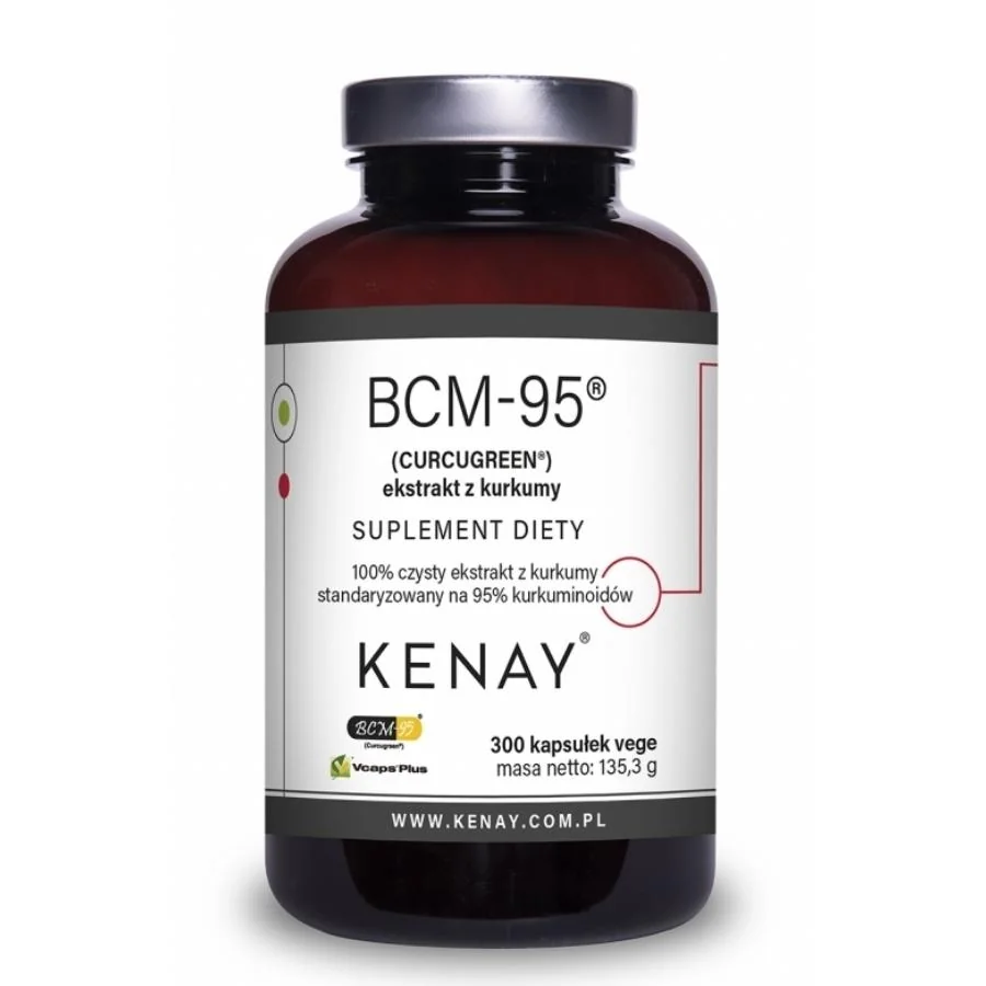 Kenay Kurkuma BCM-95 Curcugreen BioPerine 300 kapslí