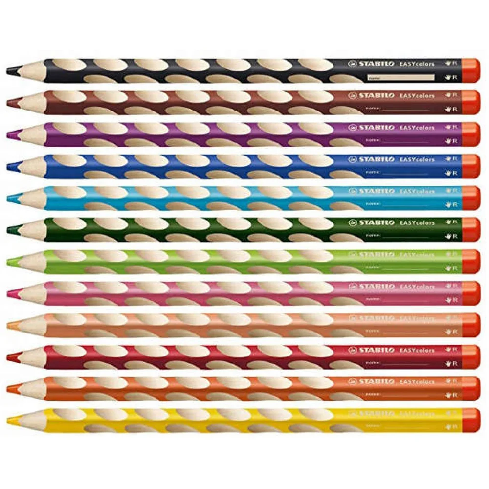 STABILO EASYcolors - 331/12 - 12 ks sada s ořezávátkem - 12 různých barev