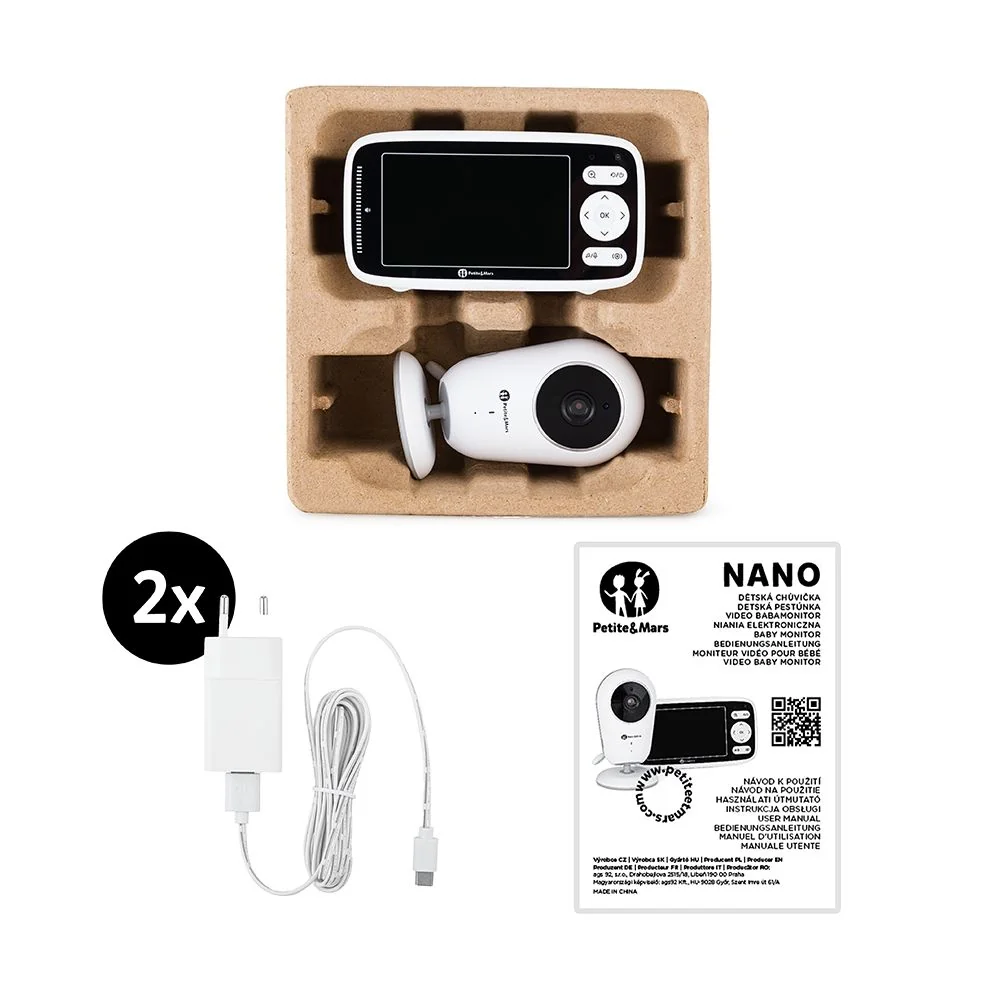 Petite&Mars Dětská digitální chůvička NANO 4.0