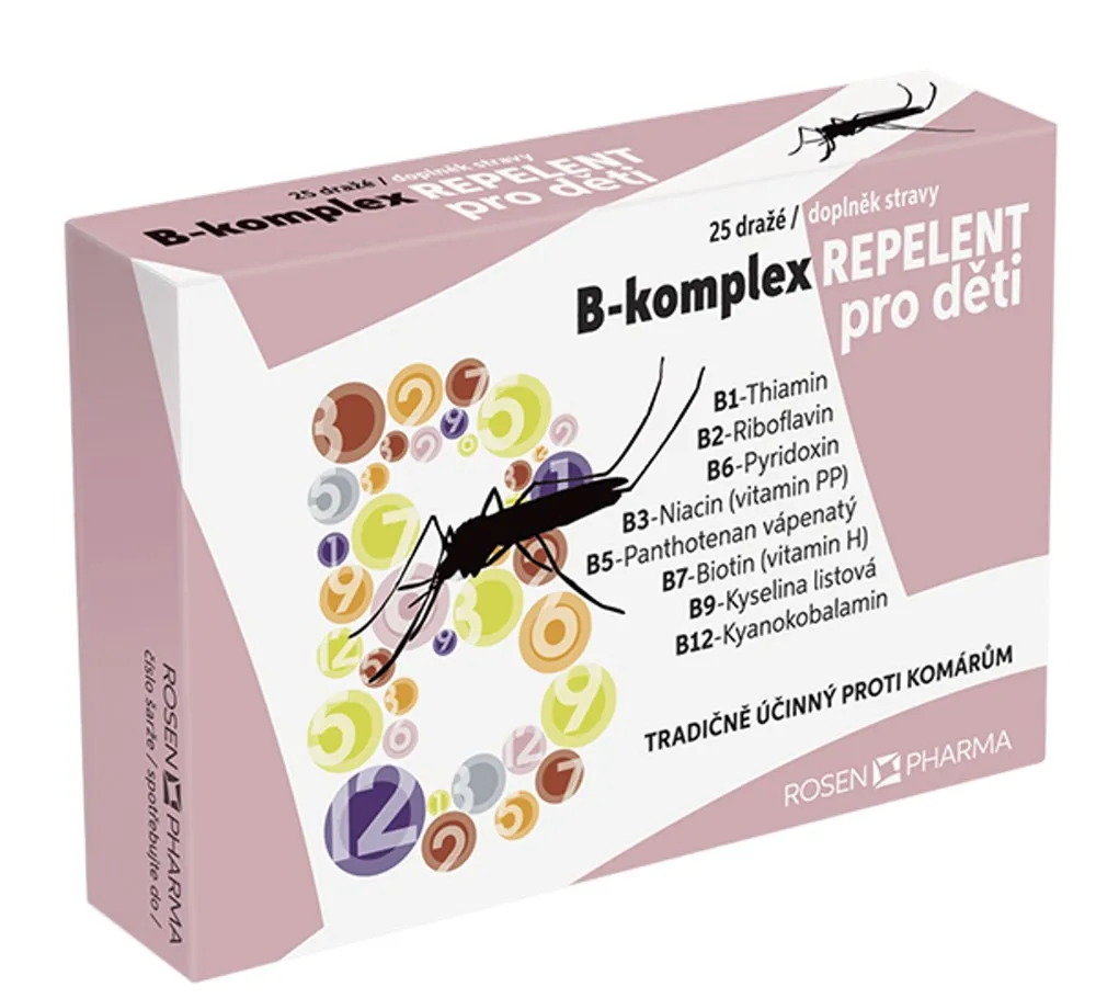 Rosen B-komplex REPELENT pro děti 25 dražé