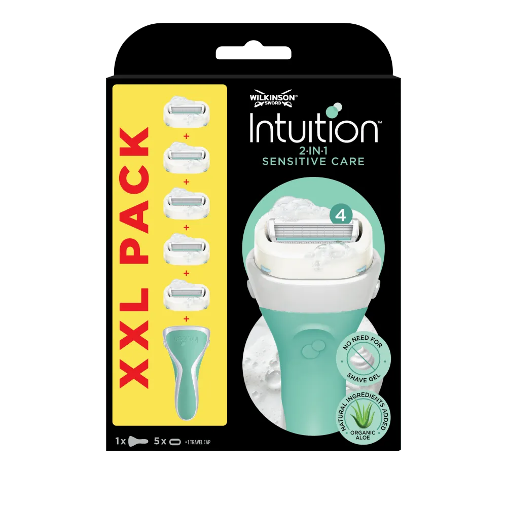 Wilkinson Intuition Sensitive Care XXL pack holicí strojek +5 náhradních hlavic