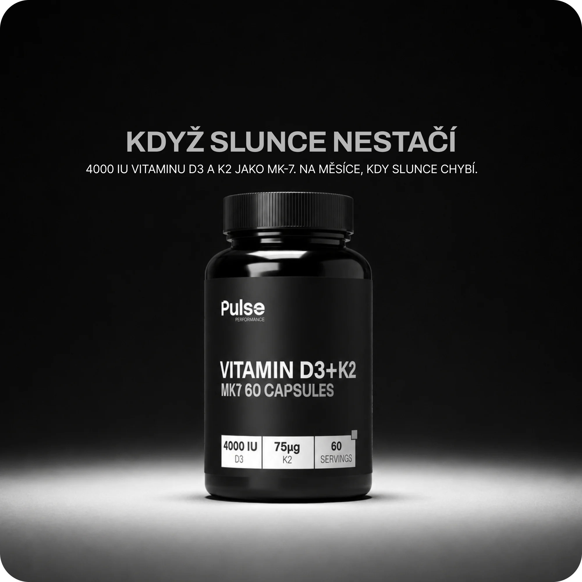 Pulse Performance Vitamin D3+K2 60 kapslí