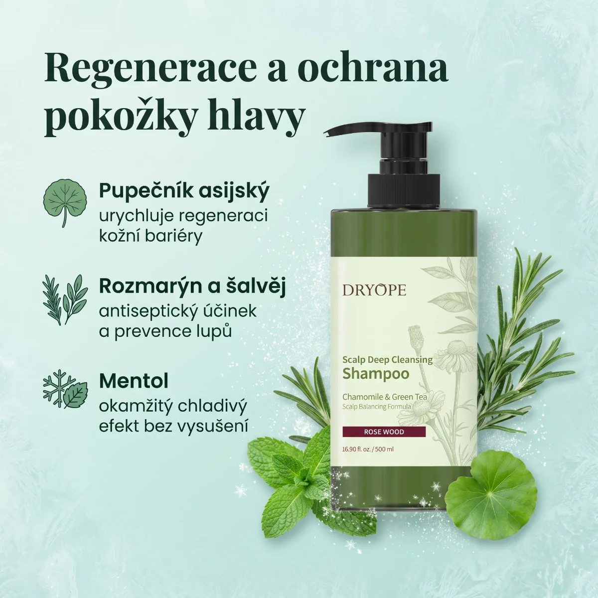 DRYOPE Rose Wood hloubkově čisticí šampon 500 ml