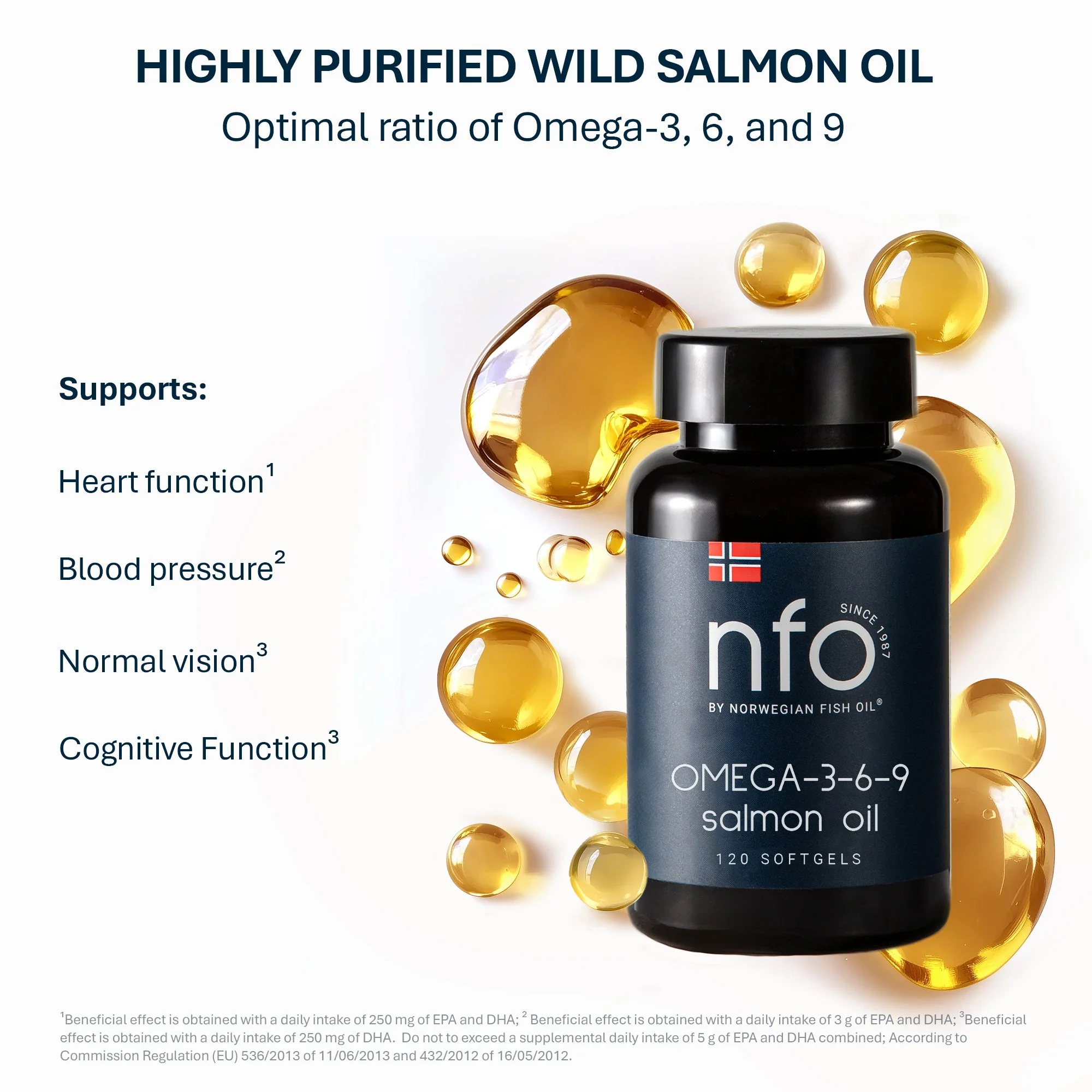 NFO Omega 3-6-9 lososový olej mini tobolky