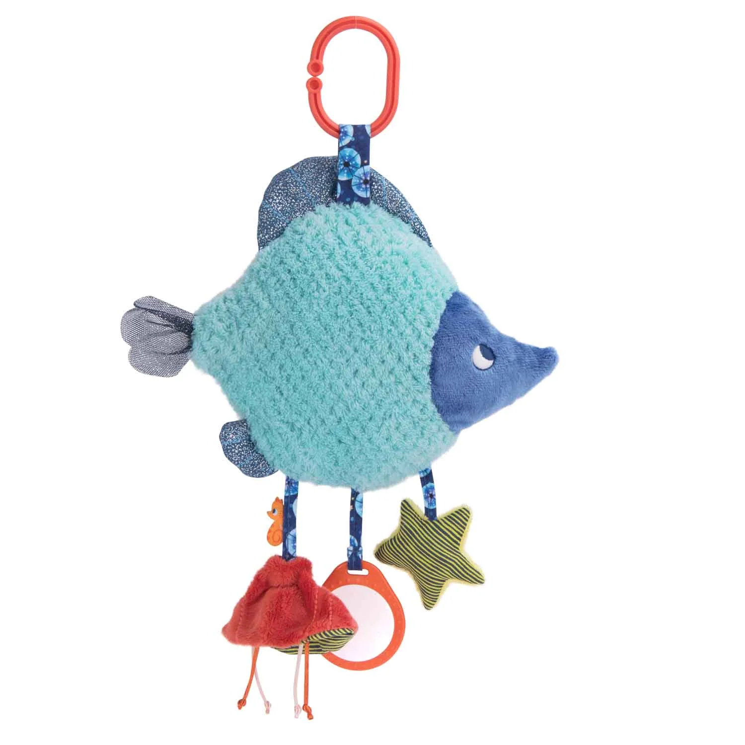 Moulin Roty Plyšová rybka s aktivitami