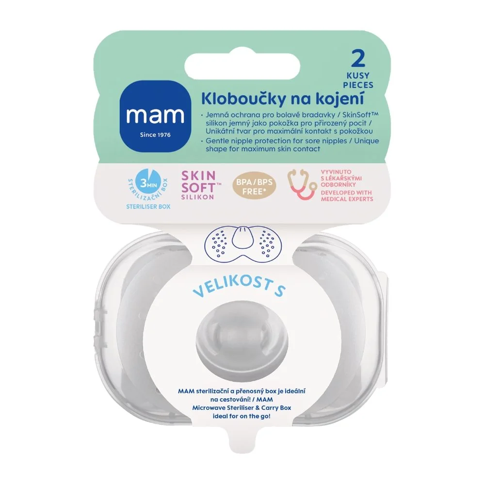 MAM Prsní kloboučky vel. S 17 mm 2 ks