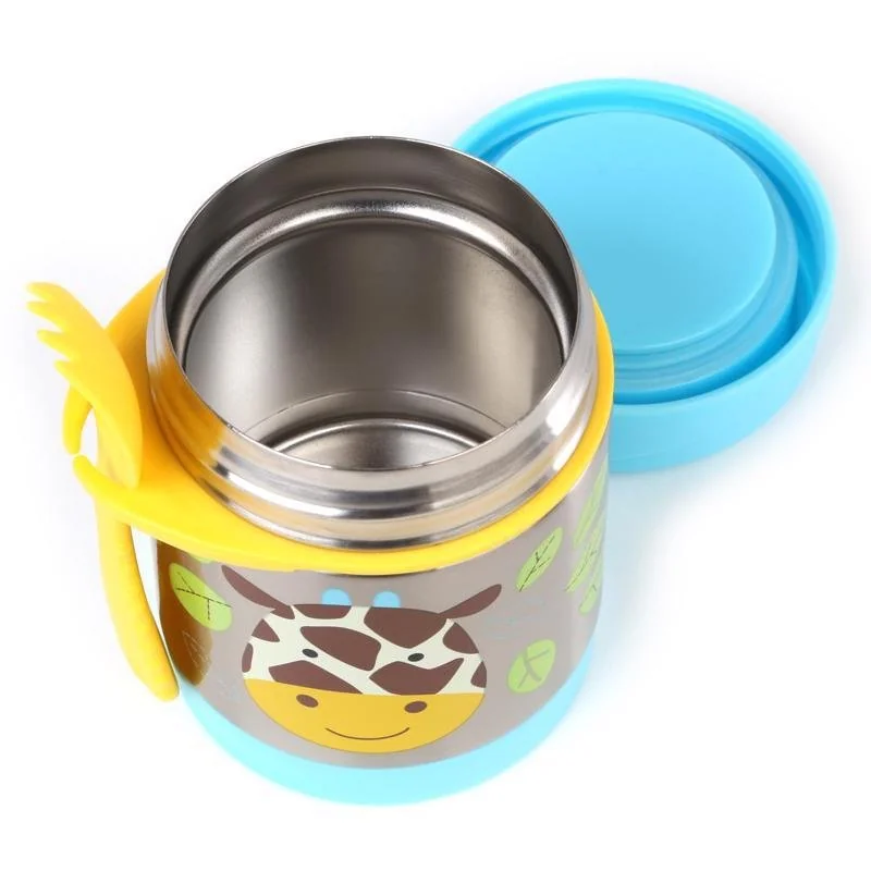 SKIP HOP Zoo Termoska na jídlo se lžičkou/vidličkou Žirafa 325 ml, 3r+ 