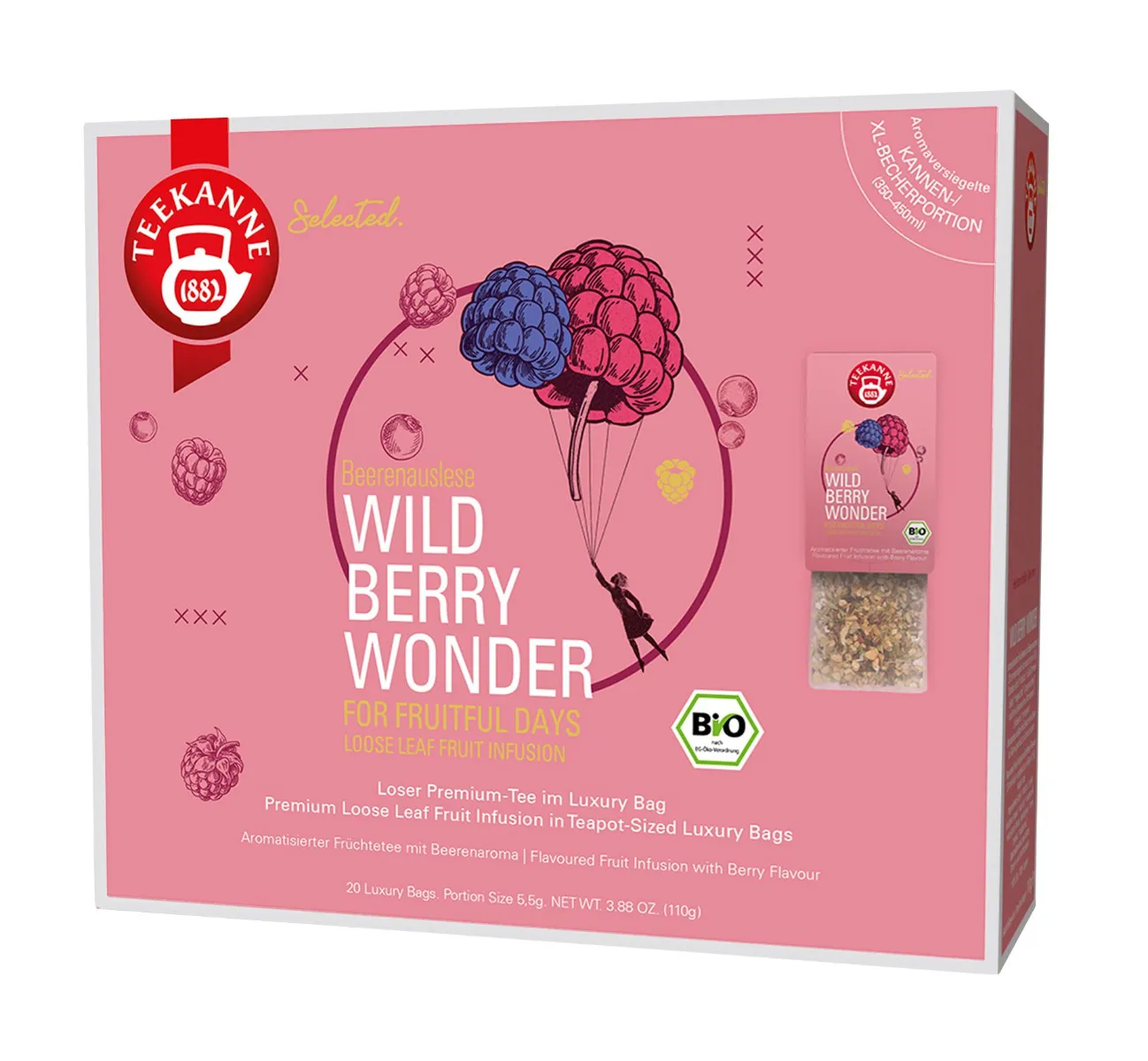 Teekanne Wild Berry luxury Bags BIO 20x5,5 g