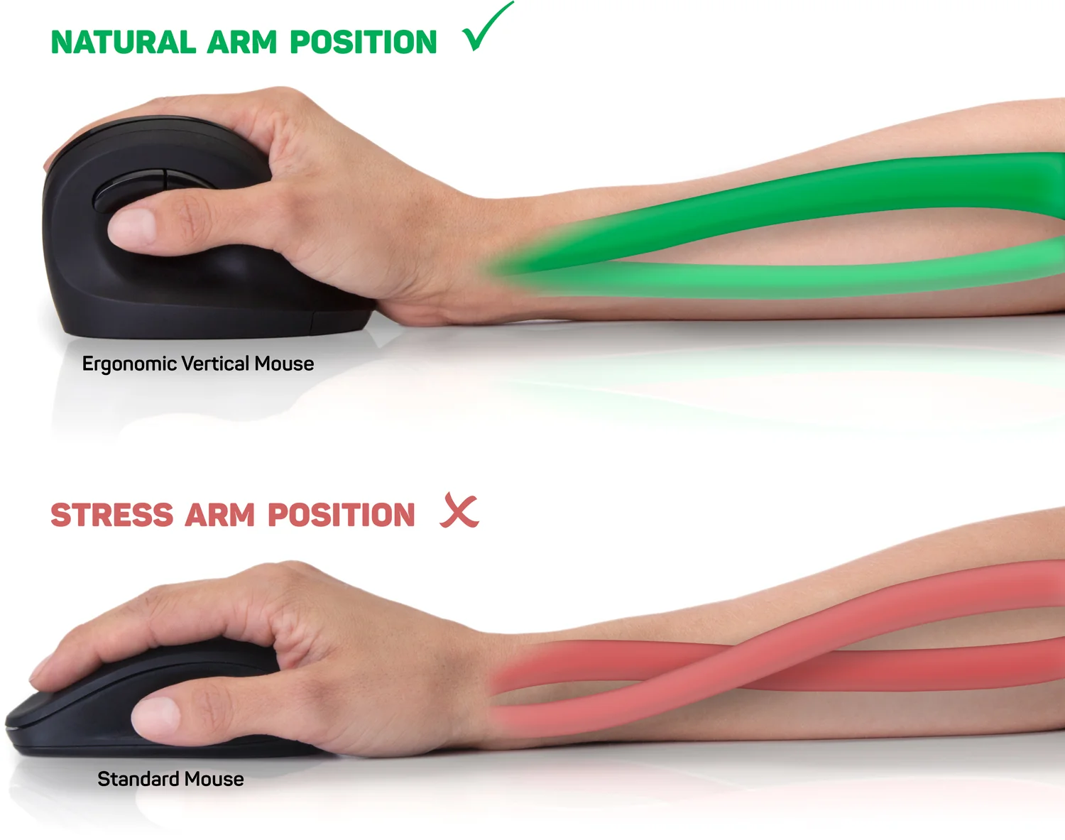 Connect IT For Health Gloss Ergonomická vertikální myš bezdrátová černá