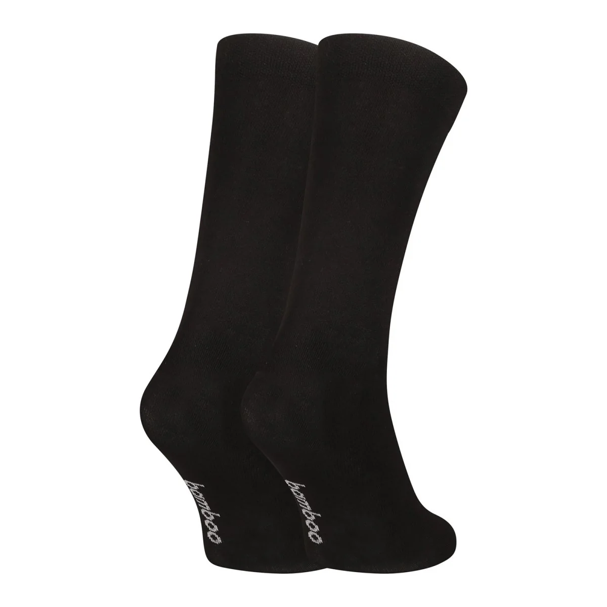 Nedeto 3PACK ponožky vysoké bambusové černé (3PBV01) L
