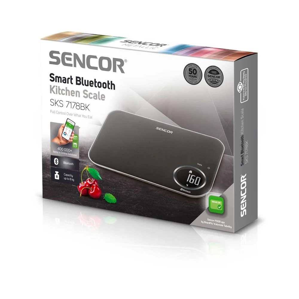 SENCOR SKS 7178BK chytrá kuchyňská váha černá