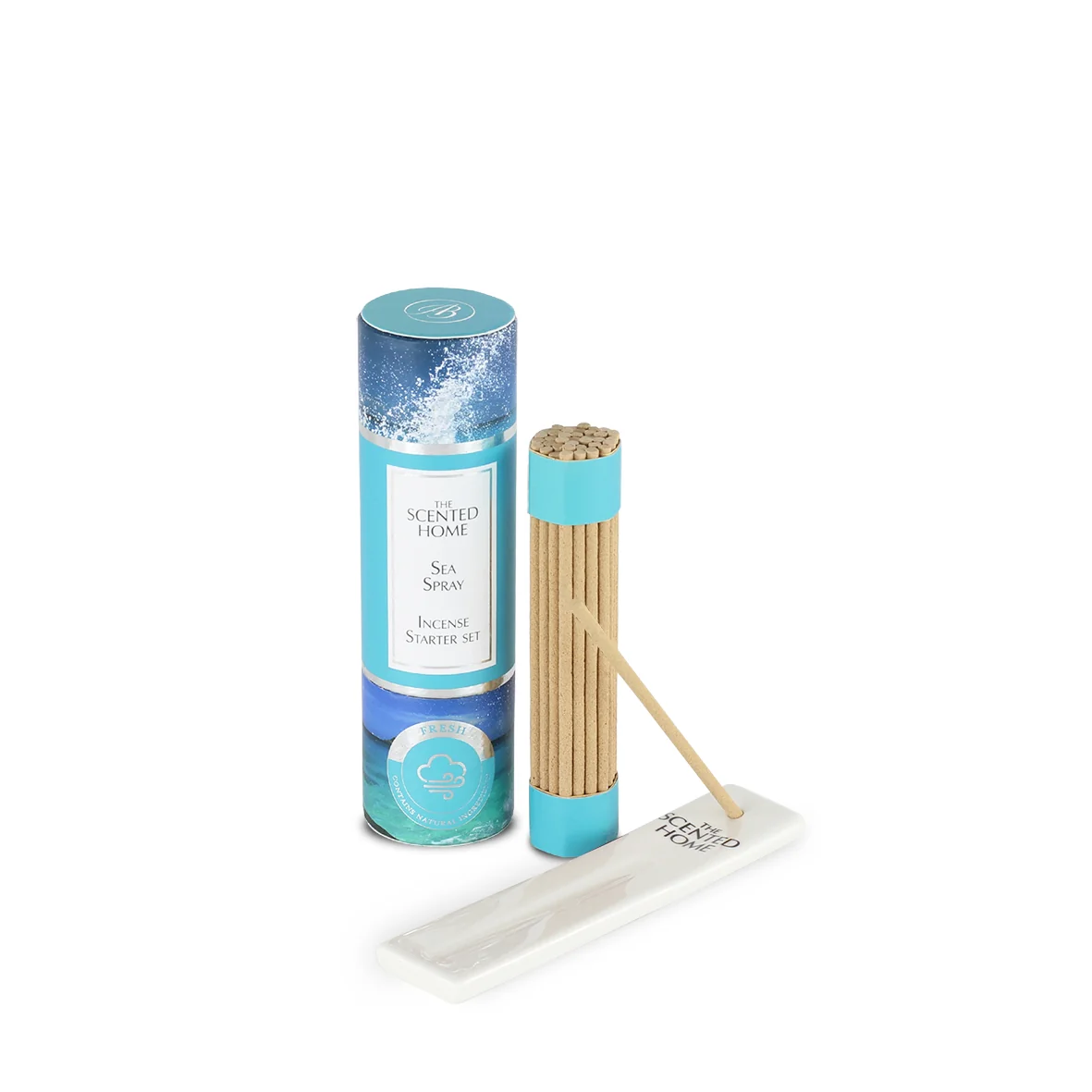 Ashleigh & Burwood London Sada vonných tyčinek mini s keramickým stojanem SEA SPRAY 12 cm
