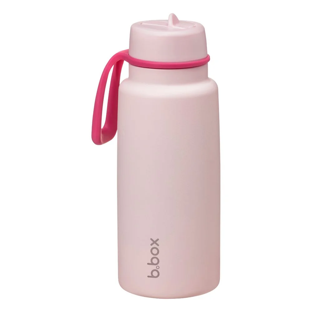 B.BOX Nerezová termolahev s brčkem 1l - pink paradise