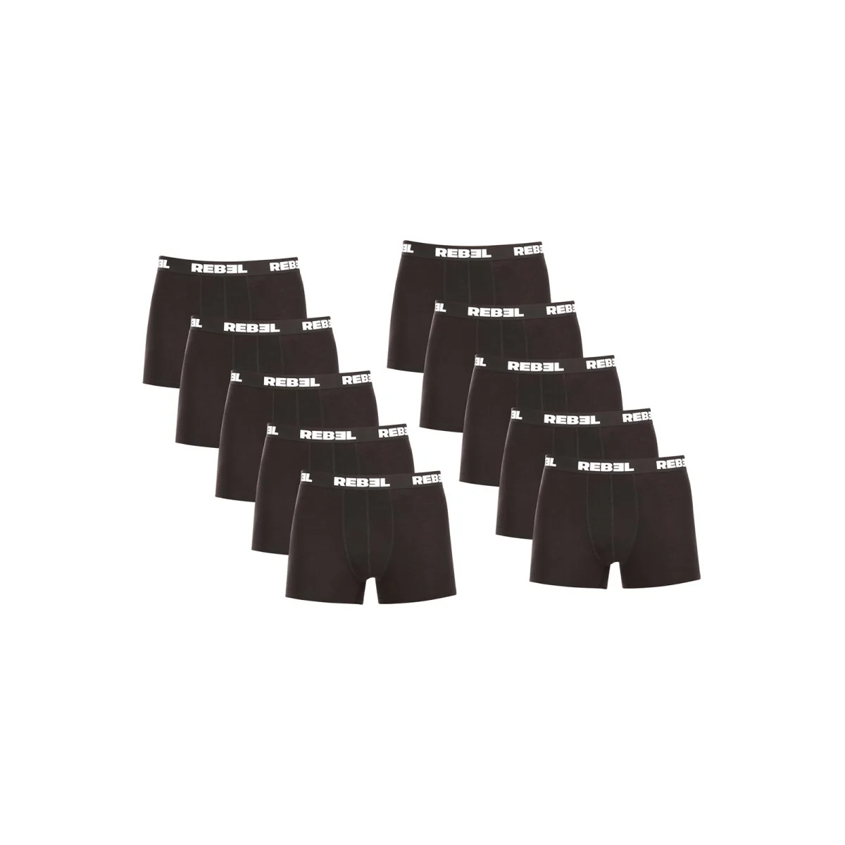 Nedeto 10PACK pánské boxerky Rebel černé (10NBR001) 5XL