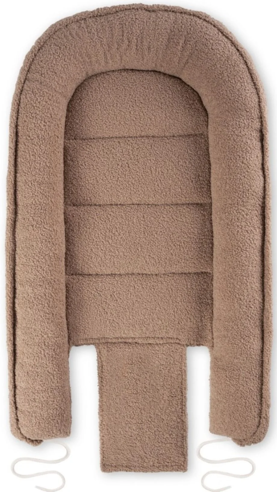 Baby Nellys Oboustranné hnízdečko s polštářkem Teddy Boucle - hnědé