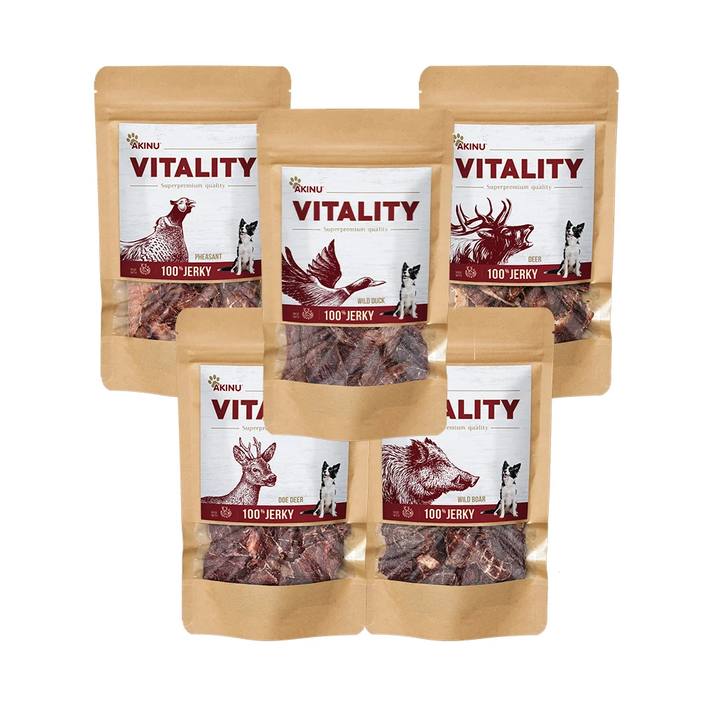 Akinu VITALITY MIX jerky pamlsek pro psy 5 balení 50 g