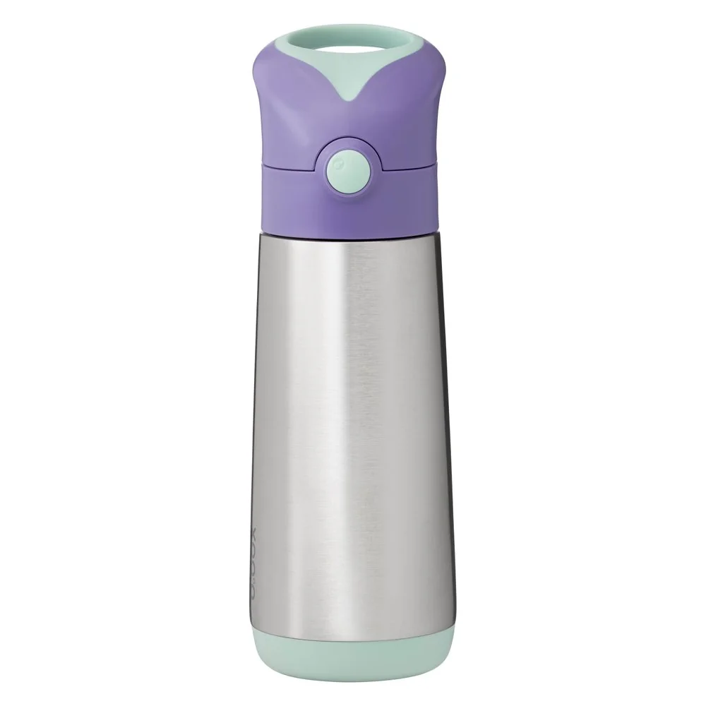 B.BOX Termoska na pití s brčkem 500 ml - lilac pop