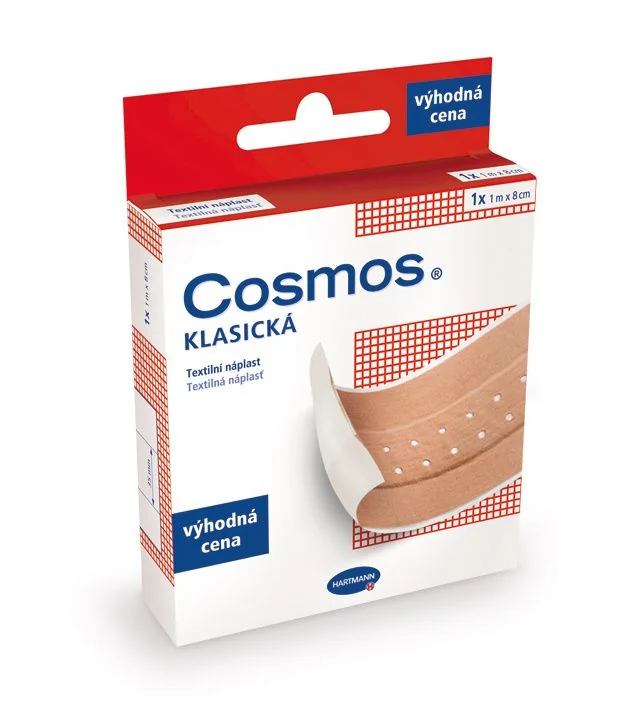 Cosmos Klasická textilní 1 m x 8 cm náplast 1 ks