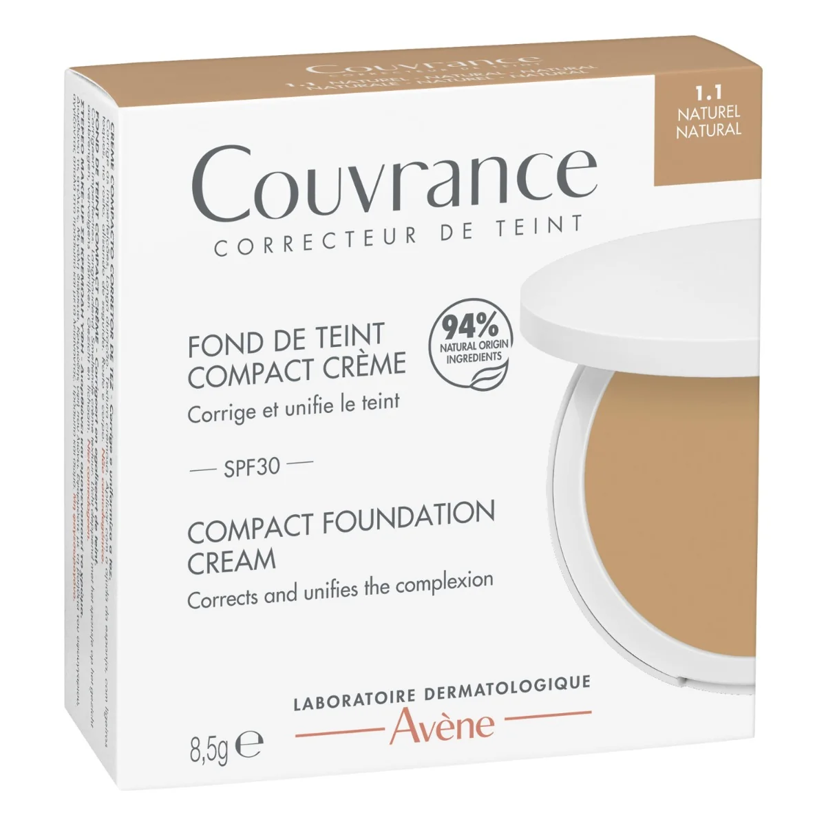 Avène Couvrance Kompaktní krémový make-up SPF30 přírodní odstín 8,5 g