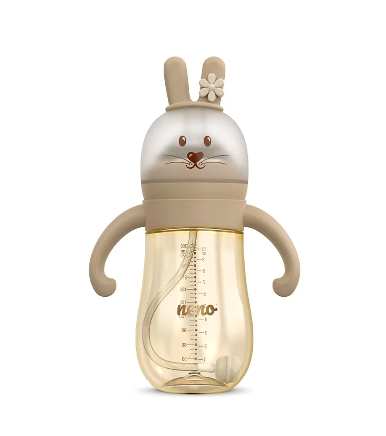 Neno Kojenecká láhev Mio 3v1 6m+ 300 ml 1 ks hnědá