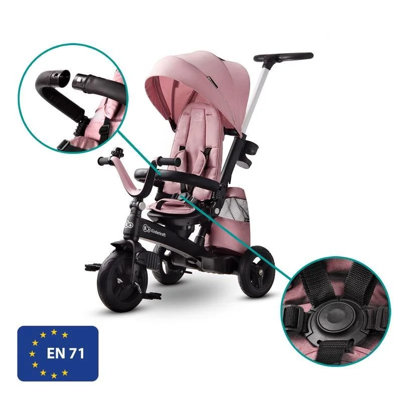 Kinderkraft select Tříkolka Easytwist Mauvelous Pink, Premium