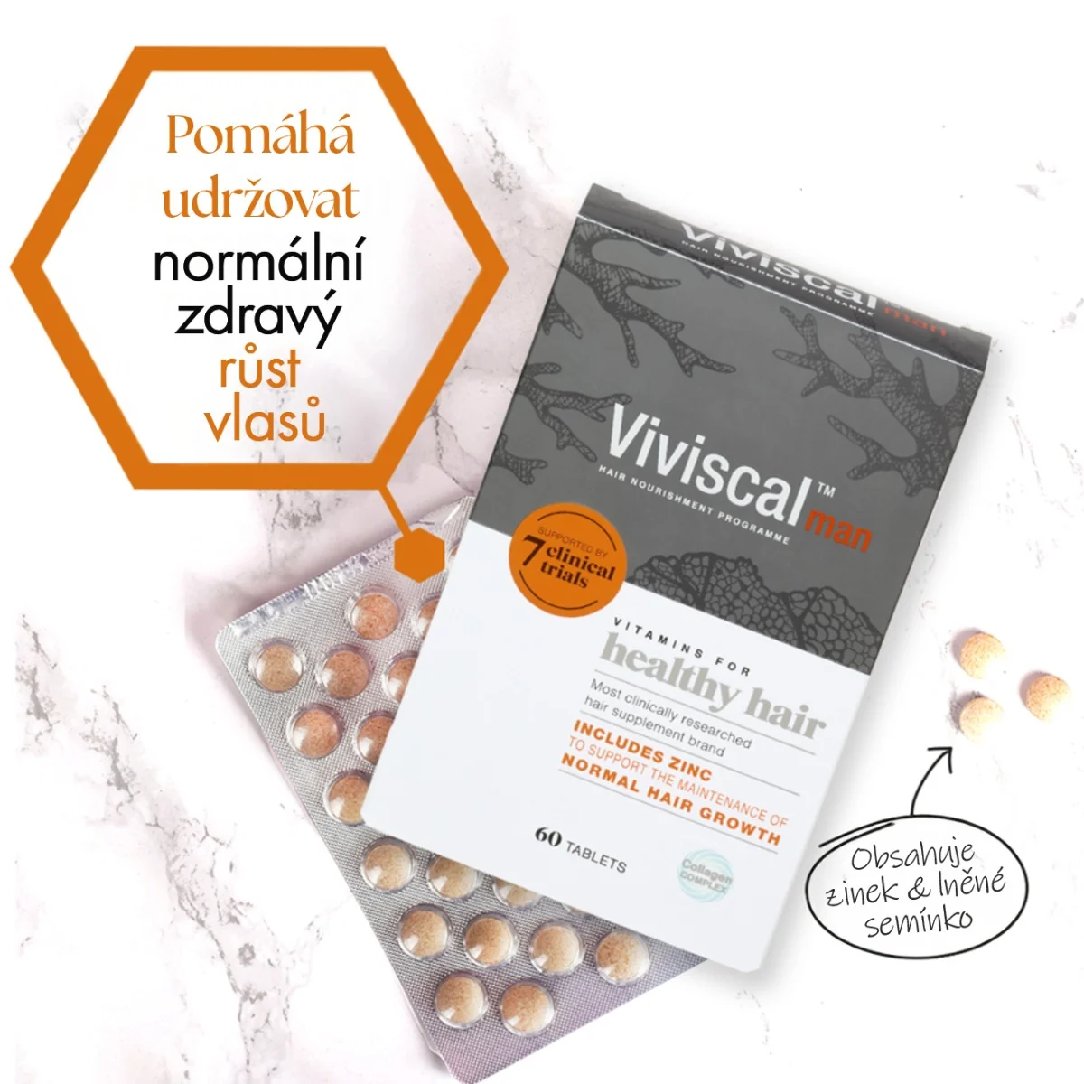 Viviscal Men Vitamíny pro zdravé vlasy 180 tablet