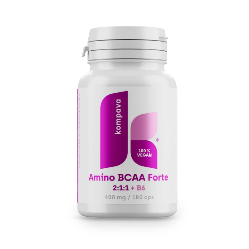KOMPAVA Amino BCAA Forte 2:1:1 180 kapslí, aminokyseliny