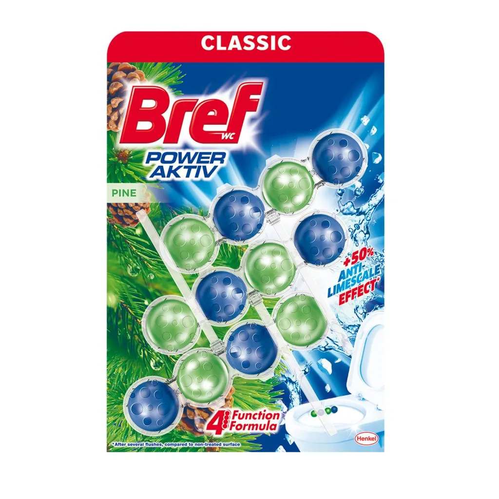 Bref WC blok Power Aktiv Pine 3x50 g