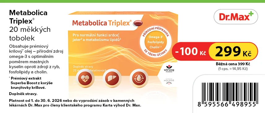 Metabolica Triplex 20 želatinových tobolek Metabolica Triplex 20 želatinových tobolek
