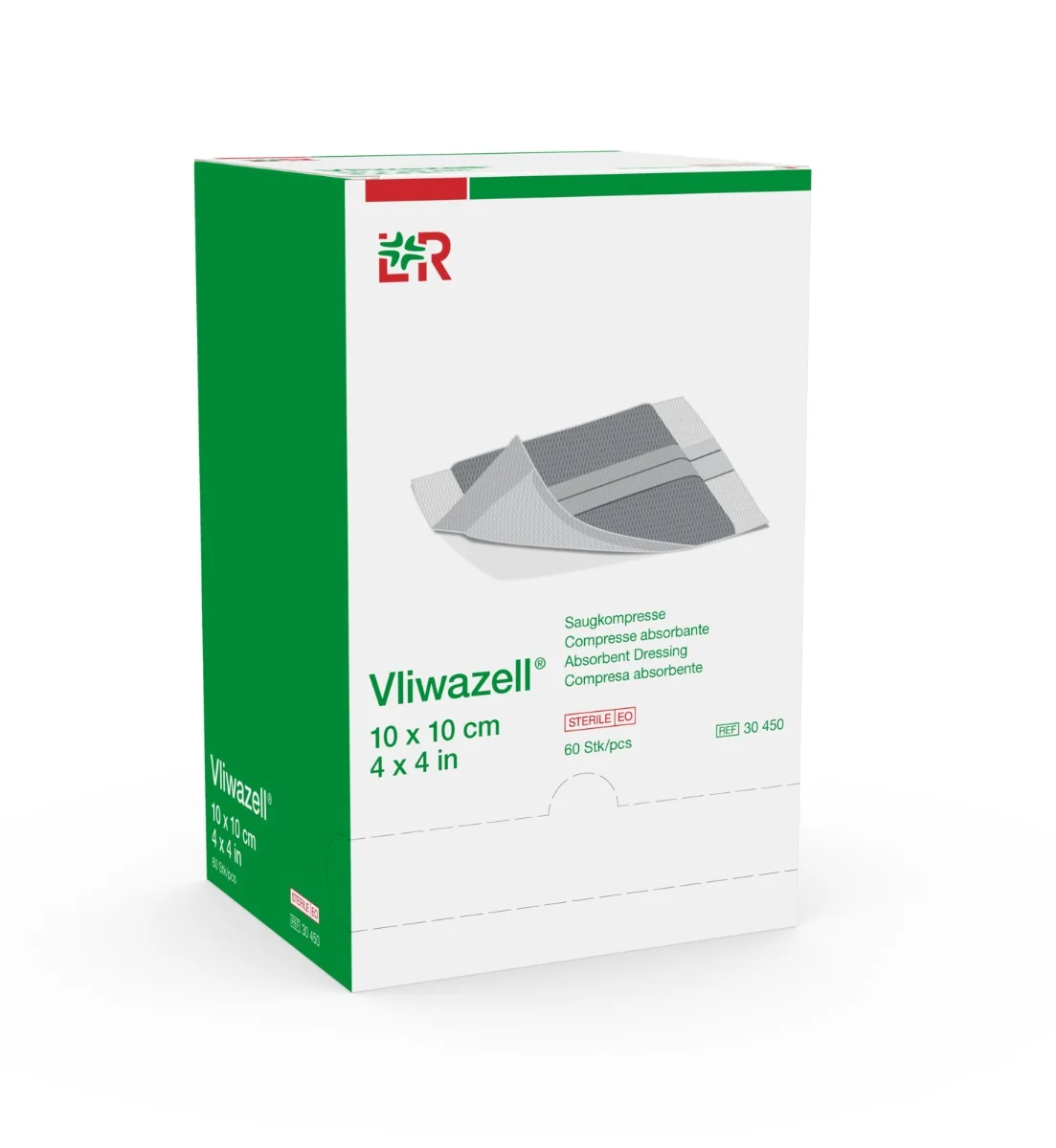 Vliwazell Komprese s vysokou absorpční schopností sterilní 10 x 10 cm 60 ks