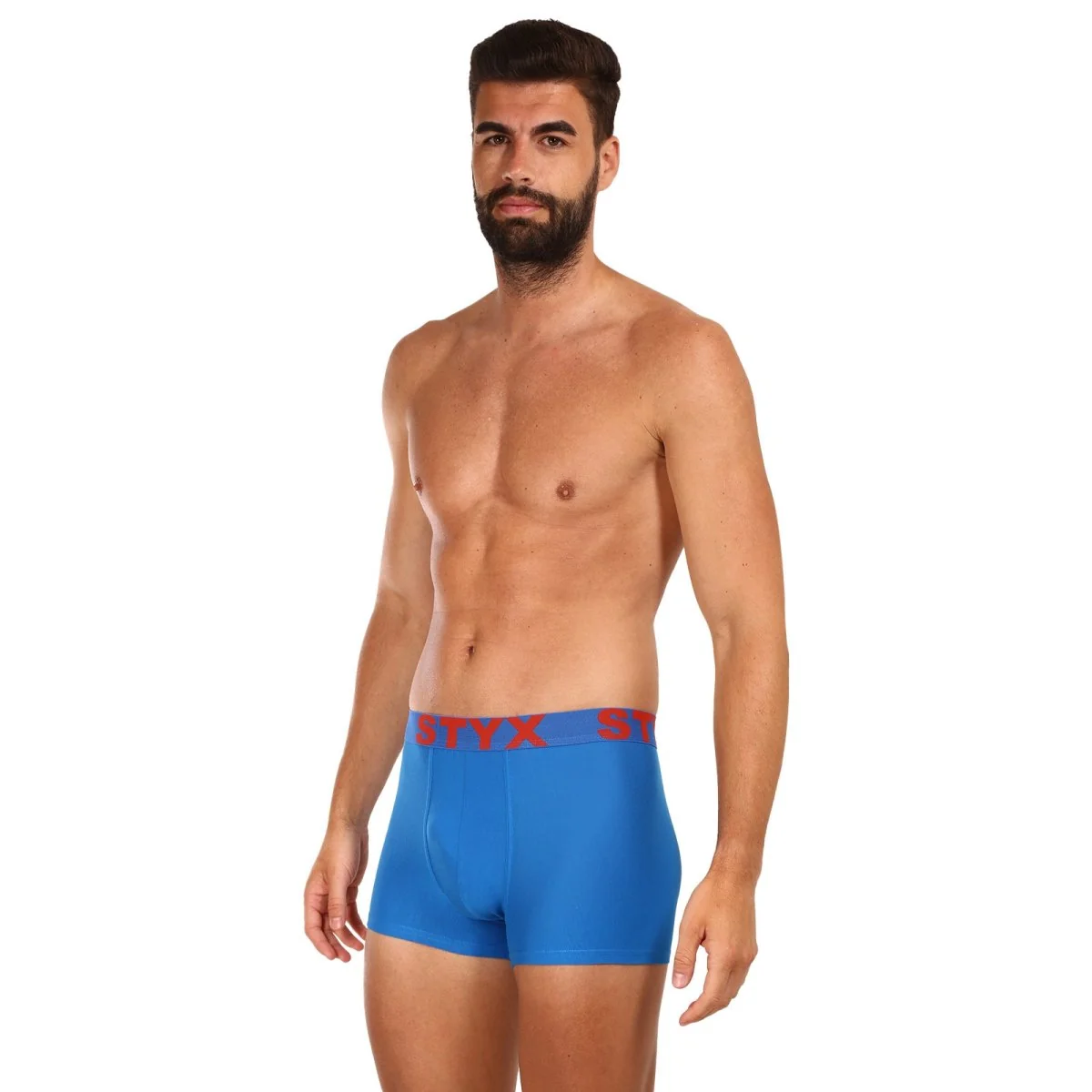 Styx 3PACK pánské boxerky sportovní guma modré (3G1167) M