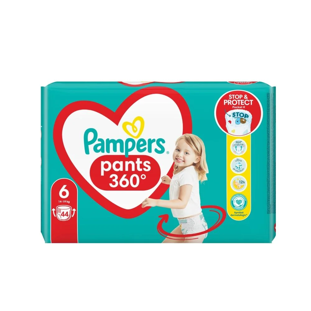 Pampers Pants vel. 6 14–19 kg plenkové kalhotky 44 ks