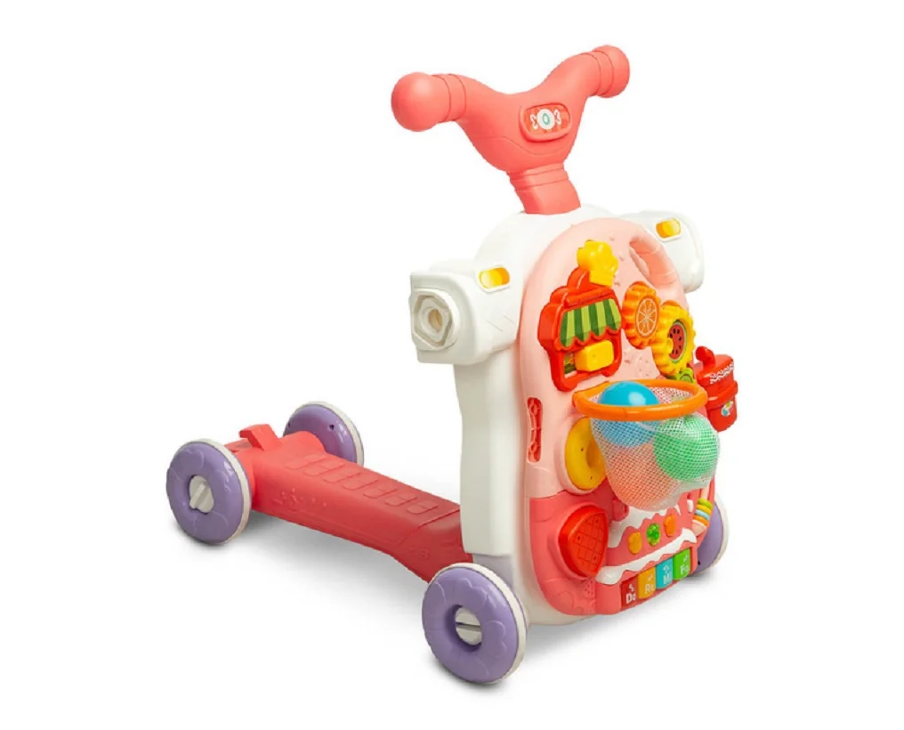 Toyz Multifunkční chodítko 5v1 - růžové
