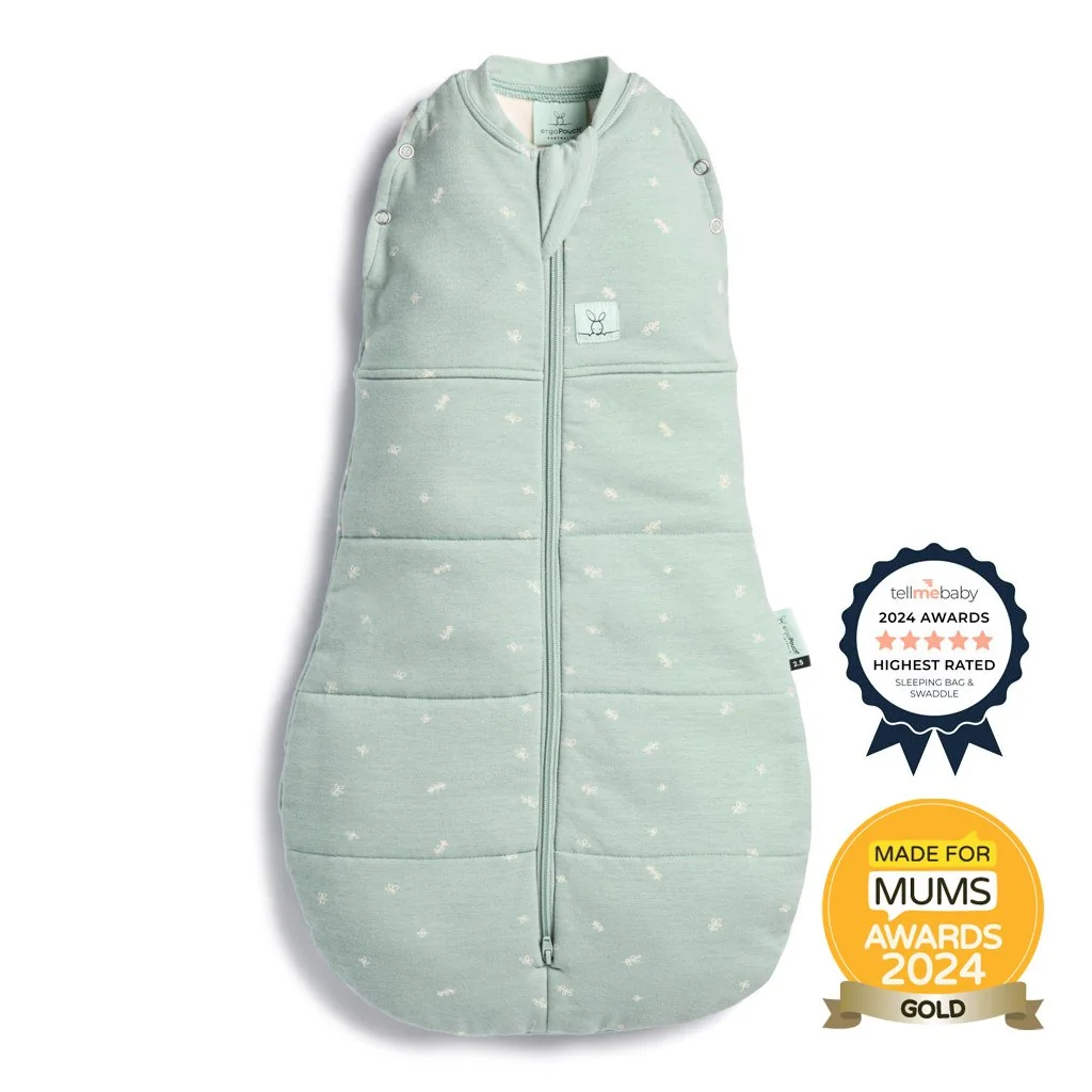 ergoPouch Zavinovačka a vak na spaní 2v1 Cocoon Sage 0-3 m, 3-6 kg, 2,5 tog