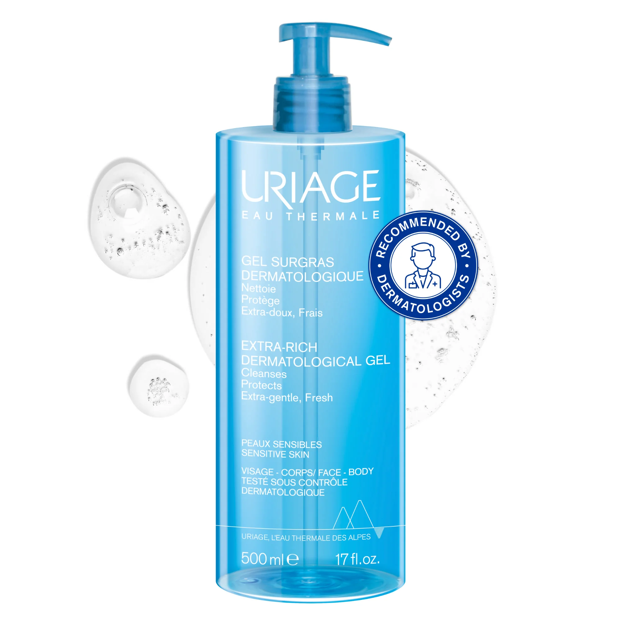 Uriage Extra bohatý dermatologický čisticí gel 500 ml