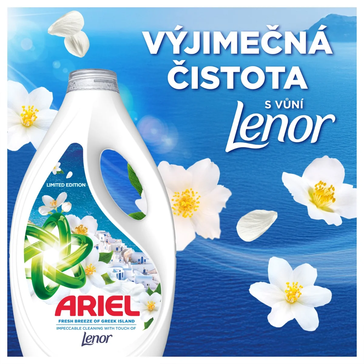 Ariel Fresh Breeze of Greek Island prací gel 1,8 l 40 praní