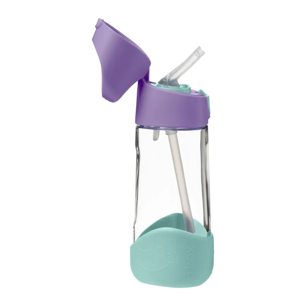 B.BOX Lahev na pití s brčkem 450 ml - lilac pop