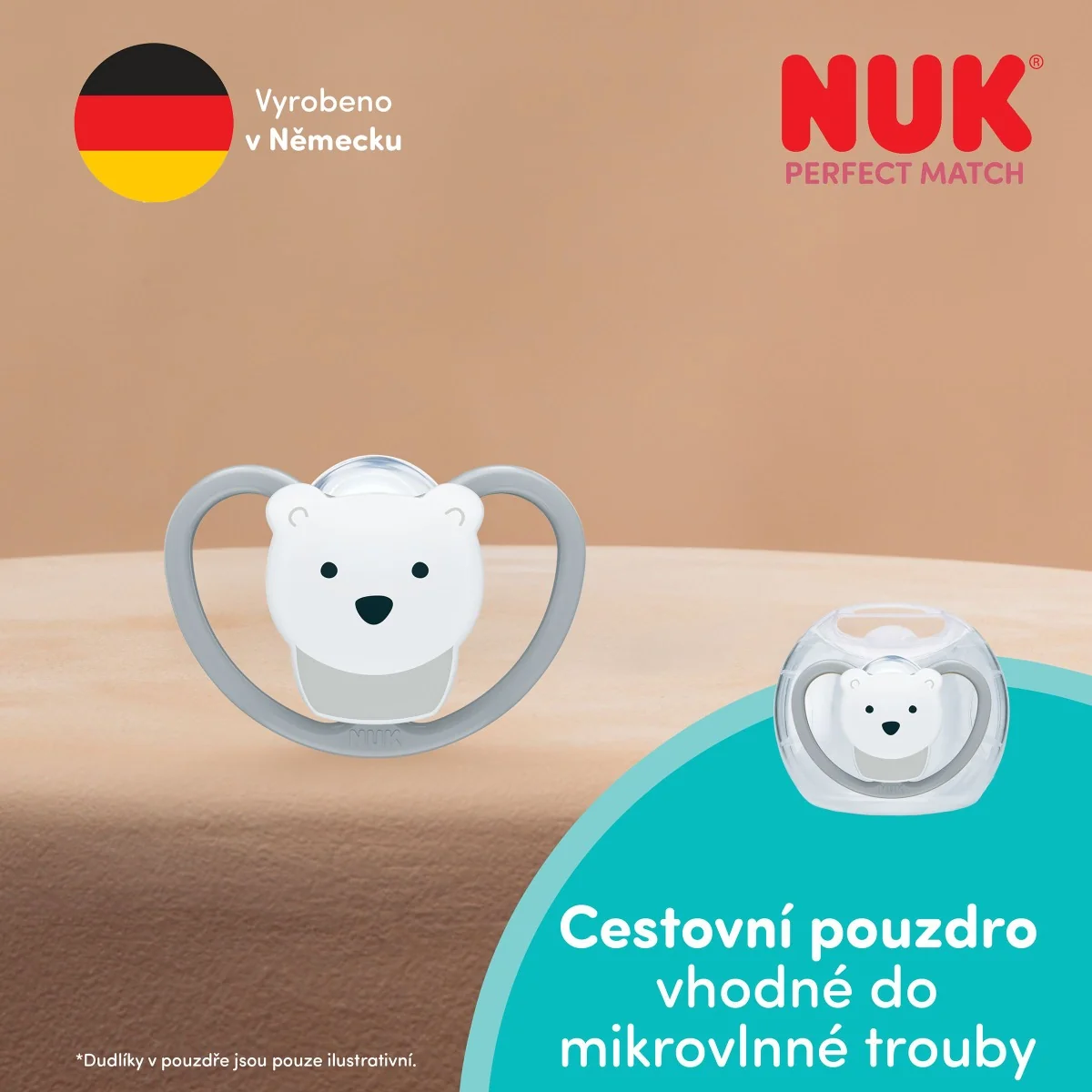 NUK Perfect Match Air Dudlík 18–36m box 1 ks polar bear