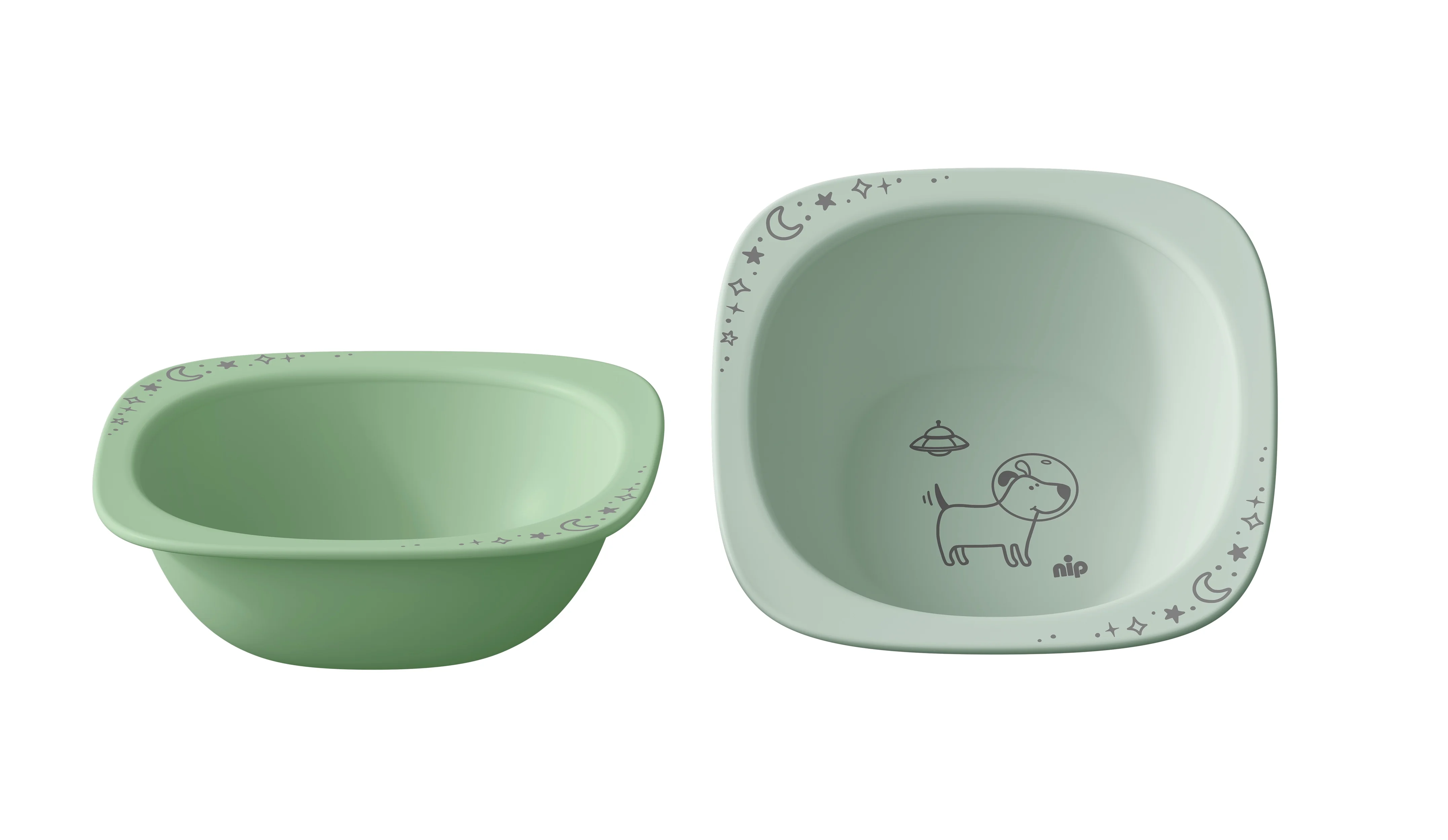 nip NATURE line miska, 4m+, 2ks, green