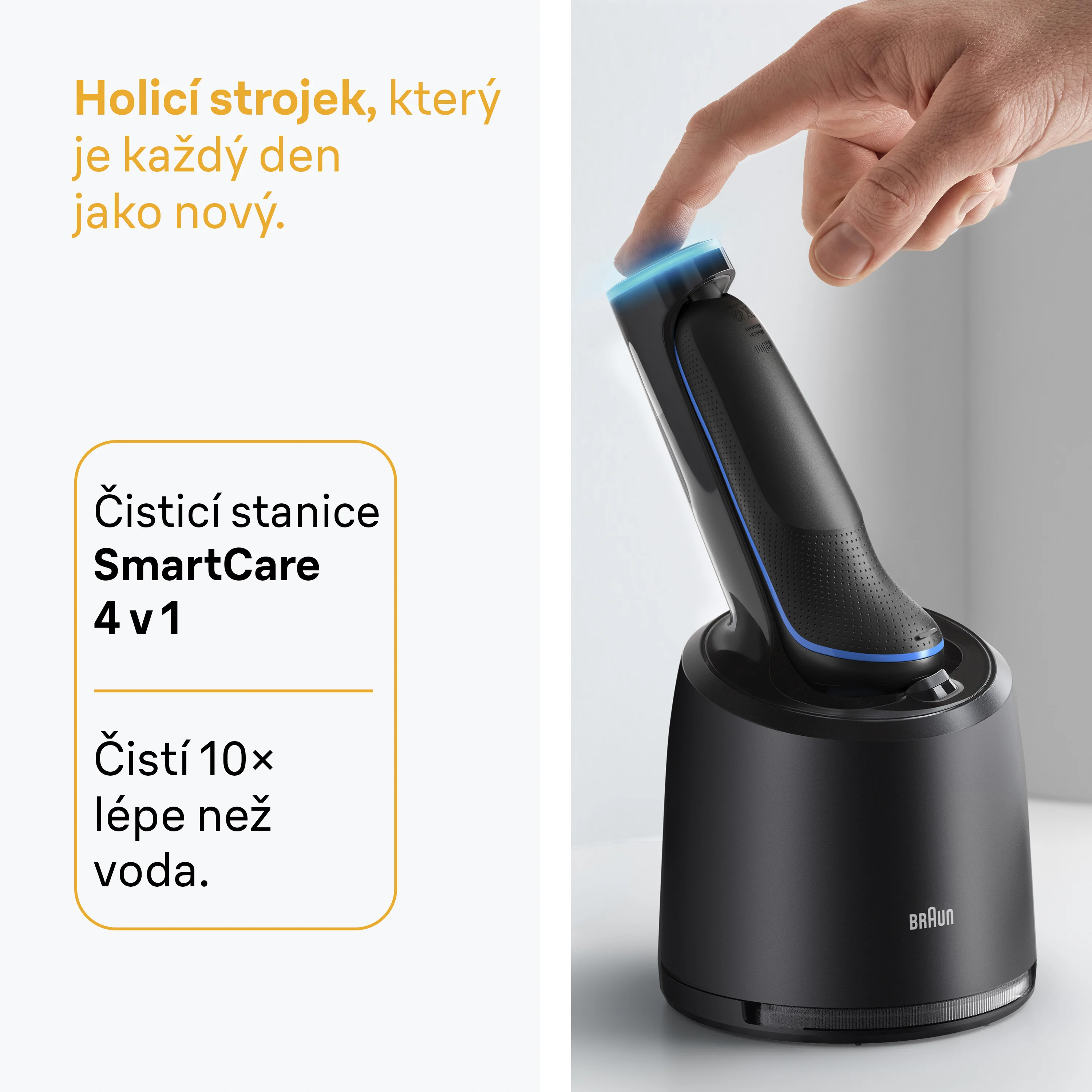 Braun Series 5 52-B7000CC elektrický holicí strojek + stanice SmartCare modrý